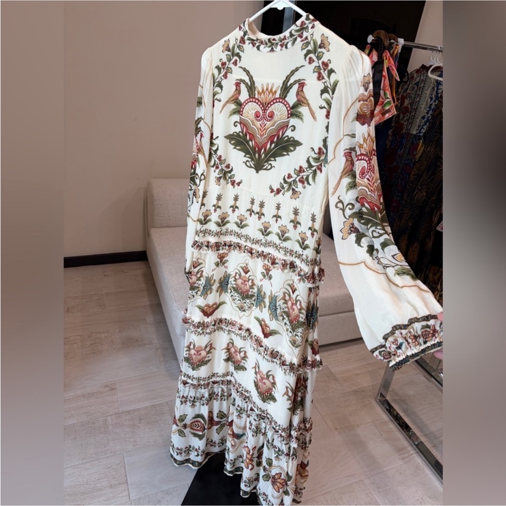Farm Rio: Cream Majestic Hearts Maxi Dress - Picture 9 of 13